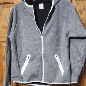 Zyia Gray Zip-Up Hoodie